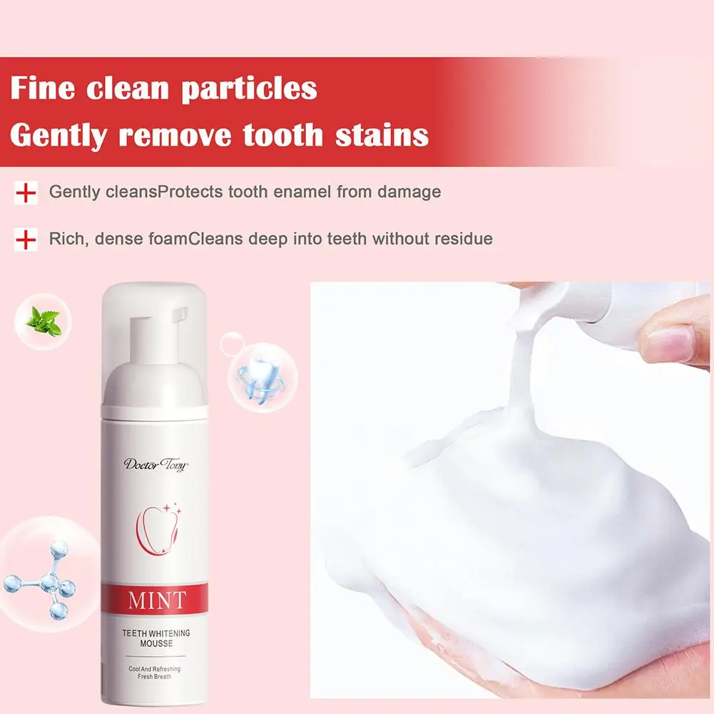 

Чистящий мусс, средства для чистки и отбеливания полости рта, мусс, гигиенический уход, зубная паста, пена для отбеливания зубов Q2I4