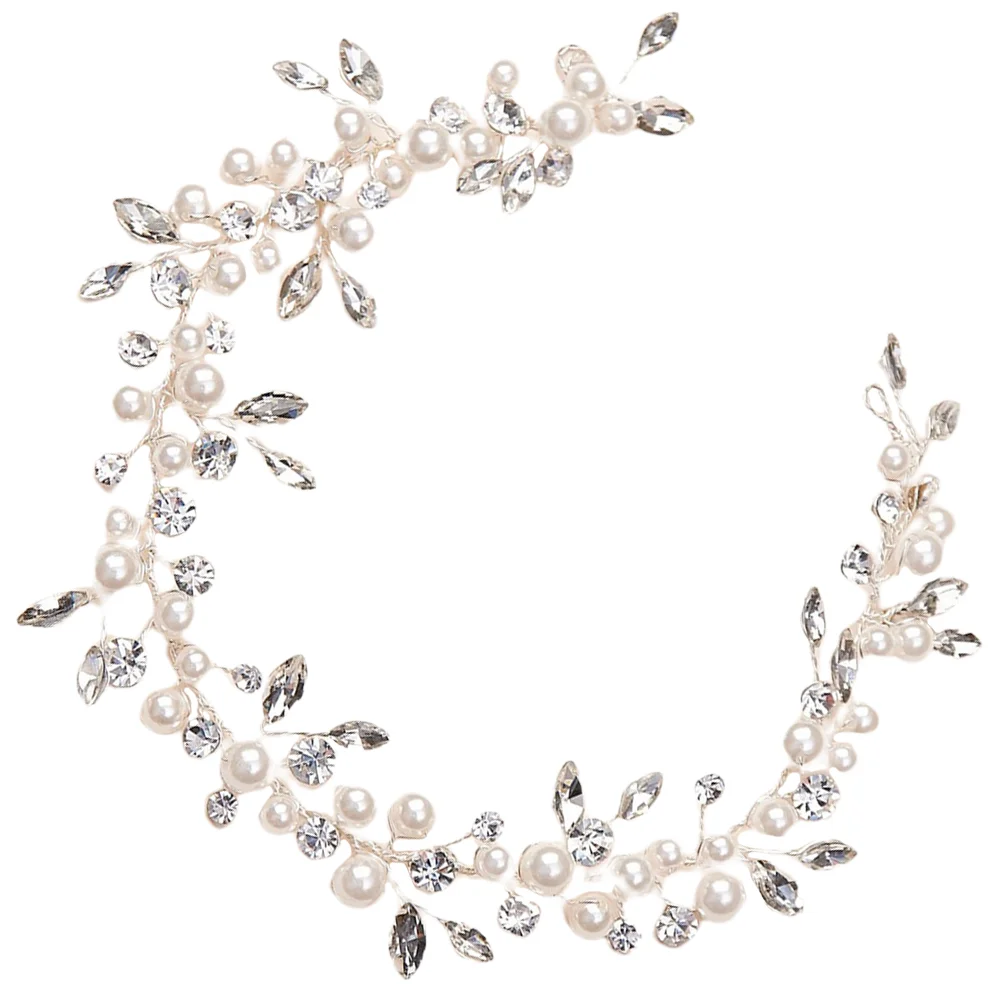 

Wedding Headpiece Pearl Rhinestone Headband Elegant Bridal Wedding Hair Band