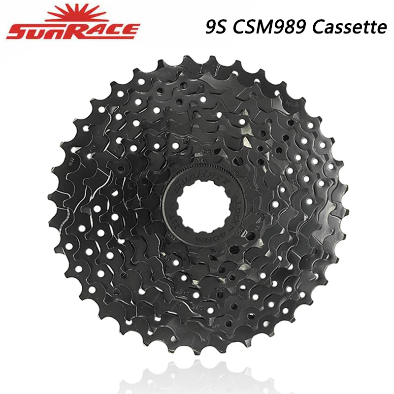 

Кассета SUNRACE CSM989 9 скоростей, звездочка 9 в 9 S 11-36T, черный, серебристый, для горного и дорожного велосипеда, маховик HG, запчасти для Shimano Sram
