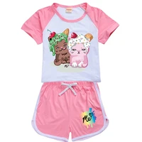 moriah eustace elizabeth anime toddler boy clothes summer pajamas cotton short sleeve t shirt shorts costume casual sportswear
