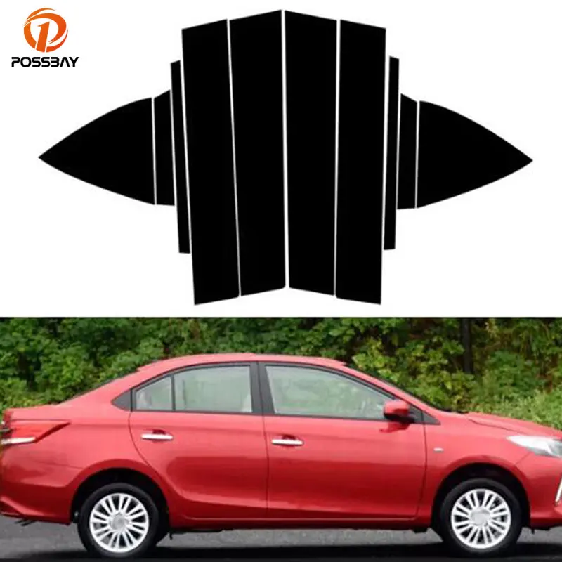 

Fit For Toyota Yaris Ativ 2017-2022 Vios 2014-2022 Window Door Trims Pillar Posts Cover Decoration Kits Auto Styling Stickers