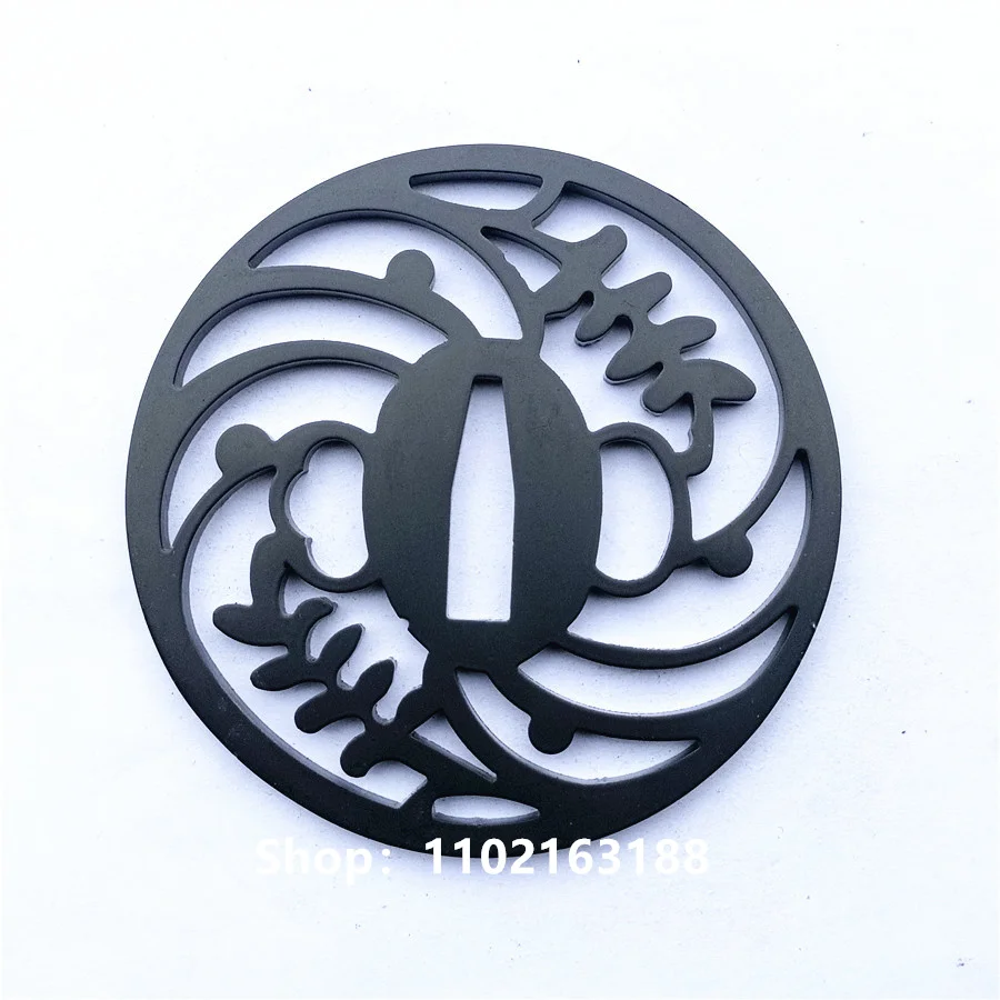 Изысканная стальная железная накладка Tsuba Guard для японской реалистичной катаны