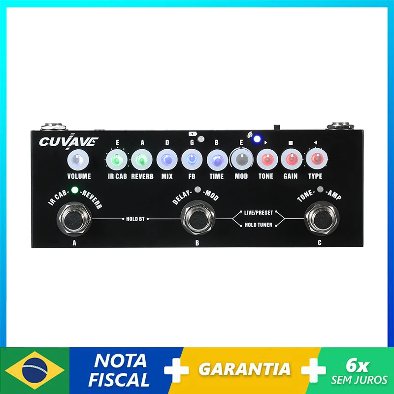 

Cuvave Cube Baby Portable Multifunctional Electric Guitar Effect Pedal Combined Guitar Pedal Recording Effect Interface Guitar