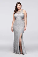 simple plus size prom dresses 2022 cutaway side split sexy long evening gowns for women zipper back mother of the bride dress