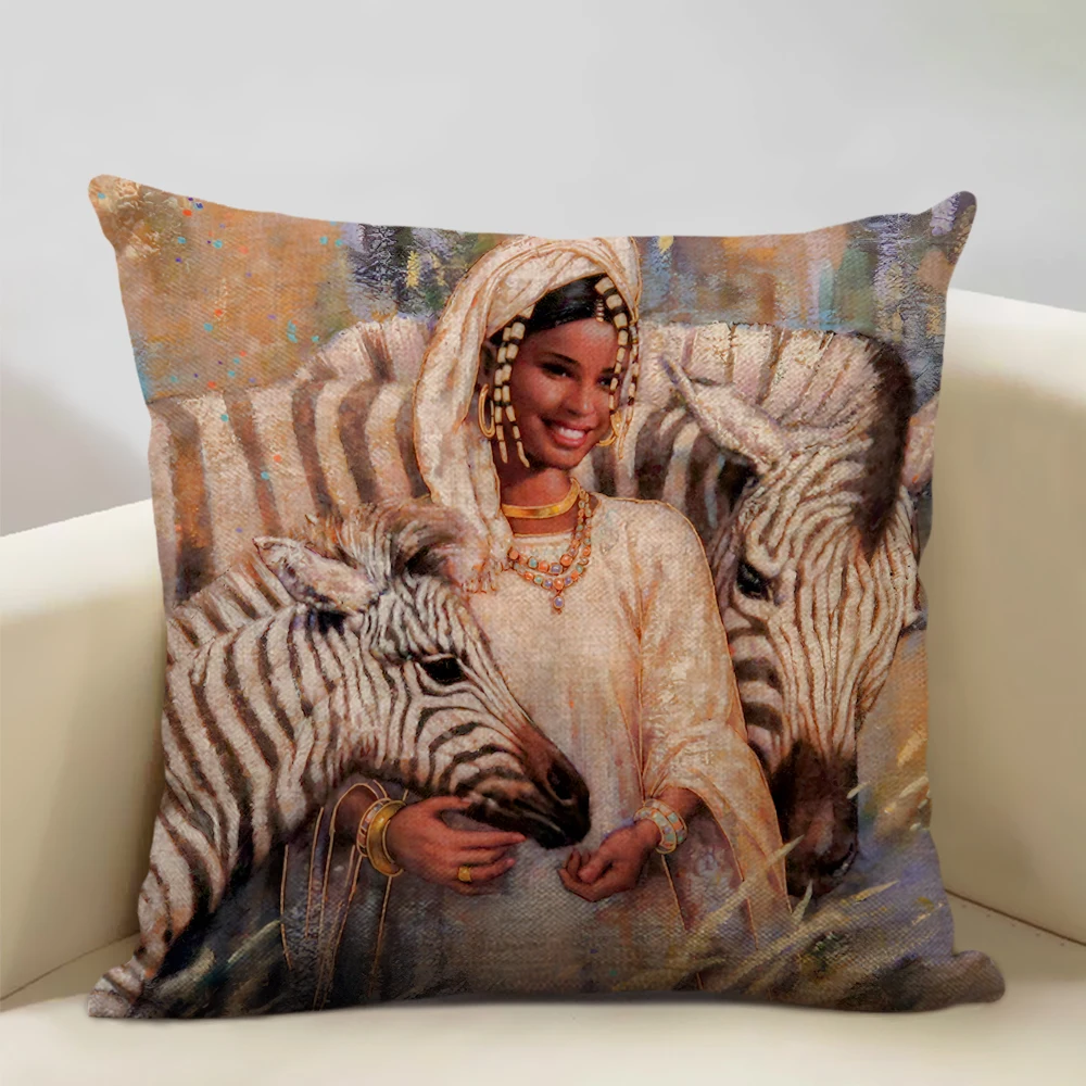 Винтажный Африканский индийский сексуальный женский чехол для подушки с