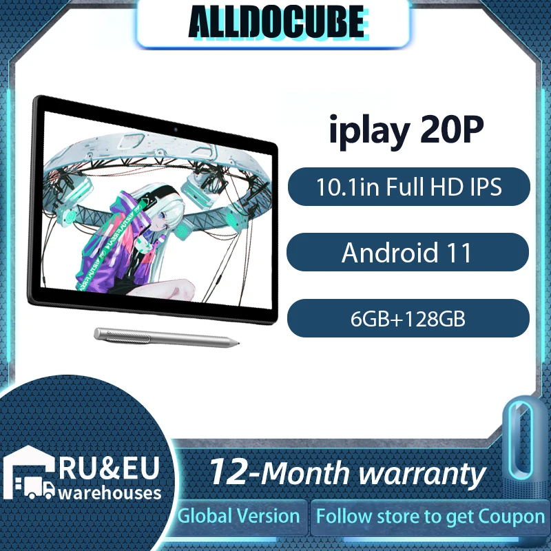 

ALLDOCUBE iPlay 20P 10.1 inch Android 11 Octa Core Tablet 6GB Ram 128GB Rom 1920*1200 IPS Helio P60 4G LTE Phone call Tablet PC