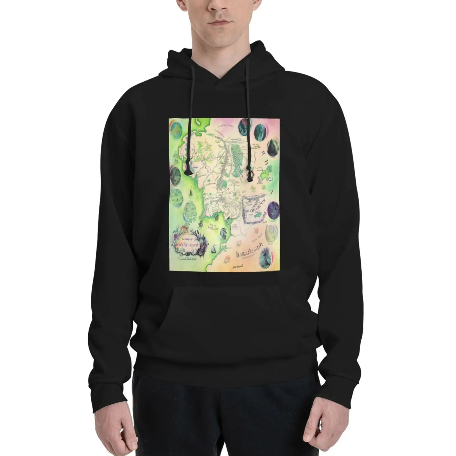 

Tolkien Map 4006 Hooded Sweatshirts Sweater Male Hooded Zip-Up Sweats Sweat Sweatshirt Woman Men's Sweatshirt Sweaters For Men