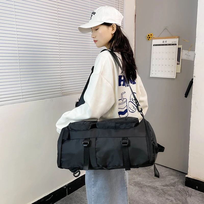 Double Shoulder Travel Bag Large Capacity Luggage Bag New Men And Women Travel On Campus Dry And Wet Separation Storage Bag M606