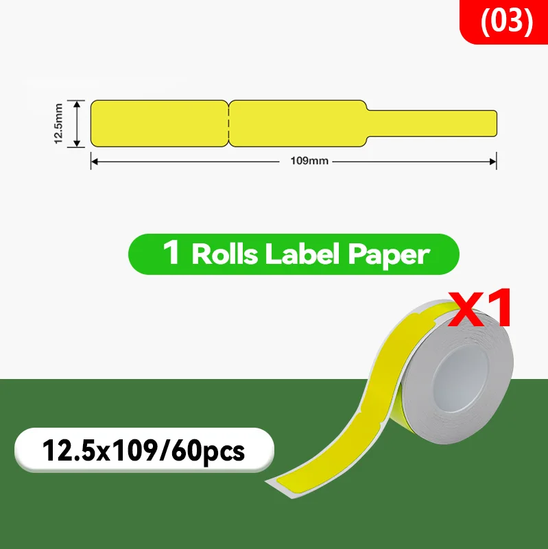 Наклейки на кабель NIIMBOT B18 для термоэтикеток для принтеров термопереносных этикеток, водонепроницаемая и маслостойкая бумага для царапин, которую можно использовать