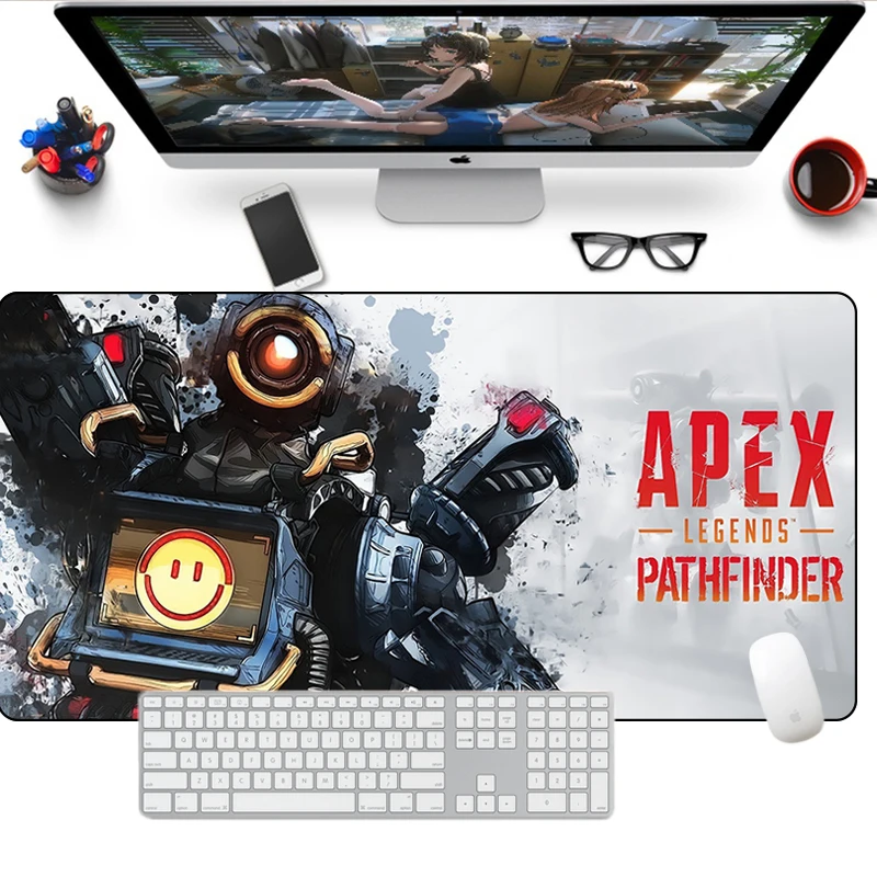 

Gaming Mouse Pad Apex Legends MousePads Computer Office Desk Mat Anime Large Dirt-Resistant Laptop Accessory Custom Locking Edge