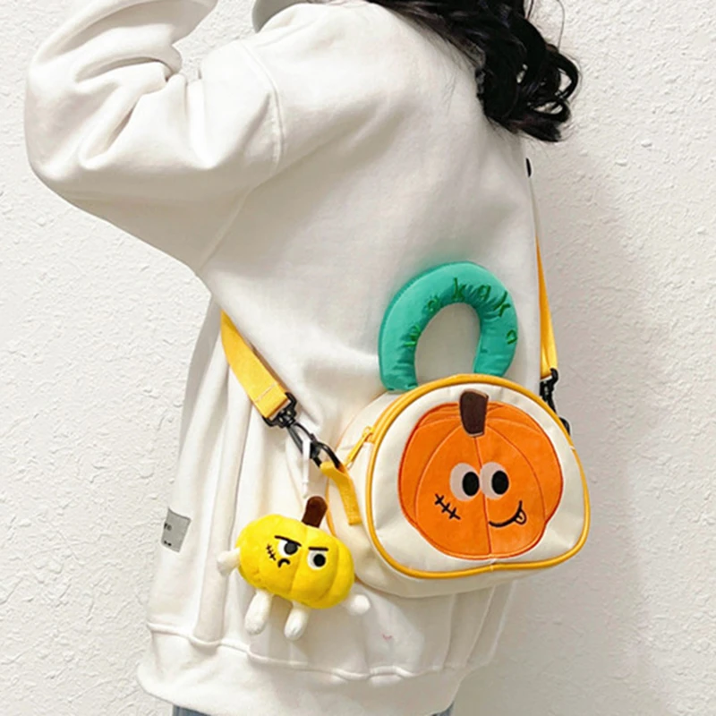 

Cute Halloween Cartoon Pumpkin Messenger Bag Shoulder Bags Large Capacity Fashion Ita Bag Crosbody Bag Storage Bag Women Bag