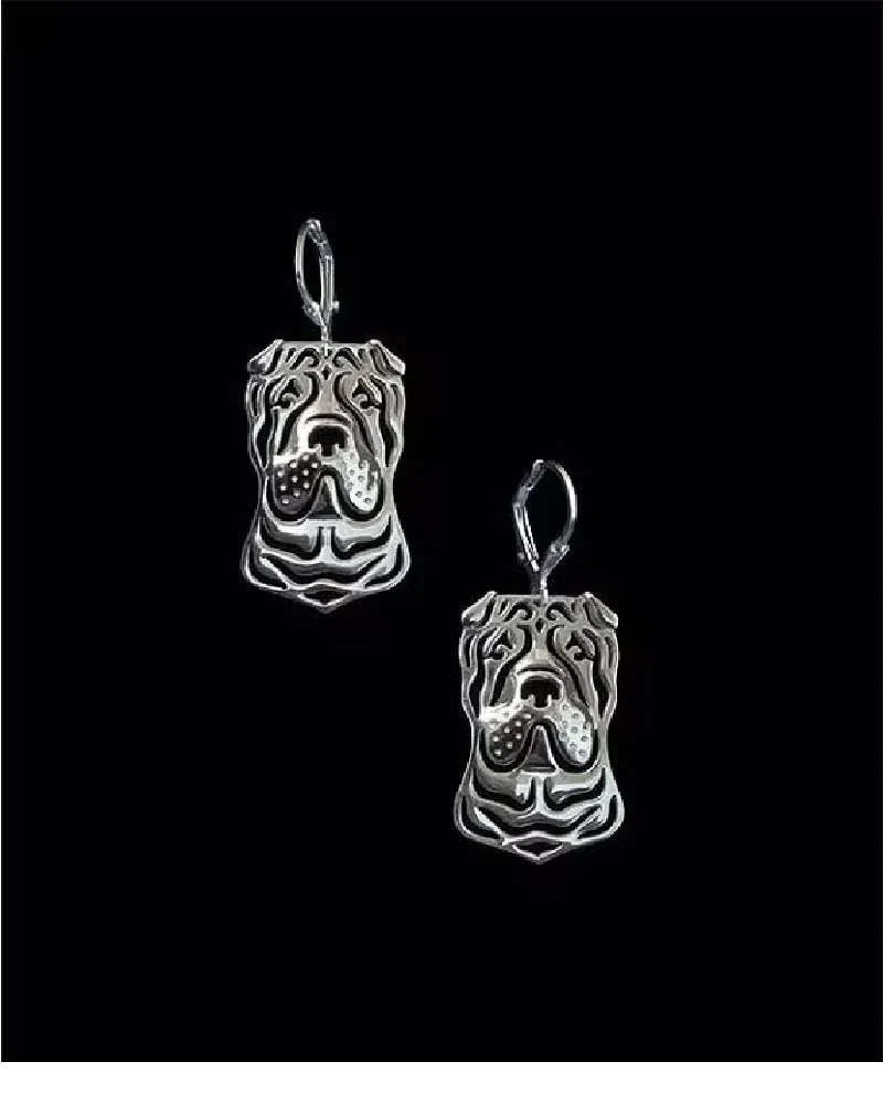 Серьги в стиле хип-хоп китайском шар-пей