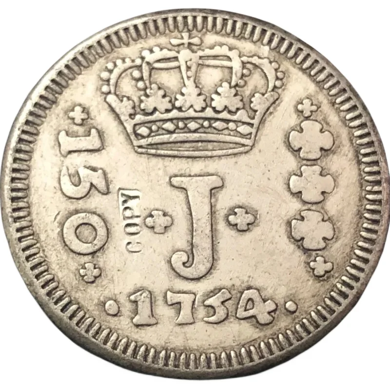 

Серебряная копия монеты Бразилия 150 Reis 1754 года