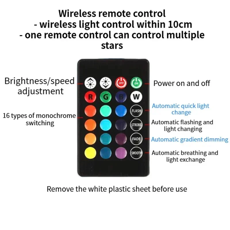 Гигантские светодиодные фонарики звезды дистанционное управление изменение