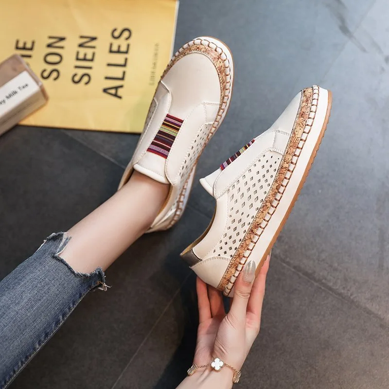 

Women's Shoe Spring Round Toe Single Shoe Female Step on Women's Casual Shoes Low Help Flat Sole Shoes Comfort Fashion Sneakers