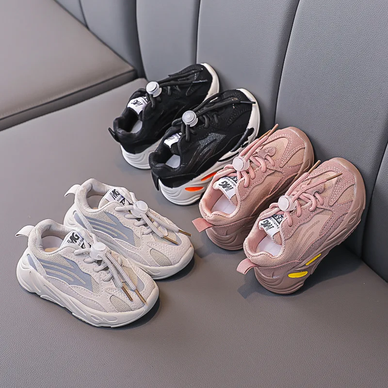 

2023 spring and autumn men and girls breathable running shoes fashion fashion children's sports shoes