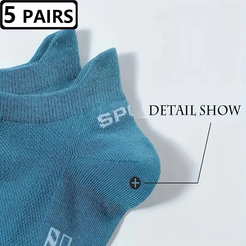 Носки мужские короткие дышащие хлопковые спортивные поглощающие пот 10 шт. = 5