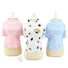 Новинка, футболка с цветочным рисунком собаки и кота, футболка с рисунком кота, 5 цветов