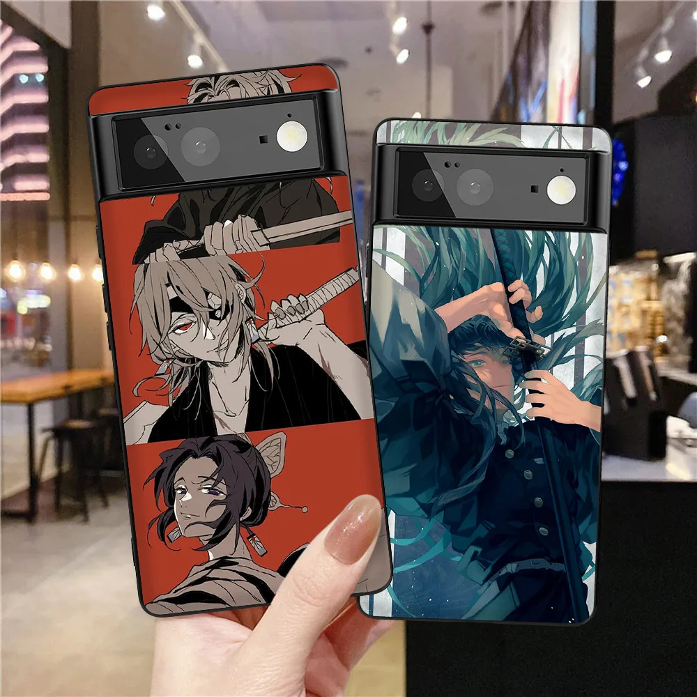 

Anime Demon Slayer Kimetsu Phone Case for Google Pixel 6 6Pro 6a 2 3 3a 4 4a 5 5a 5G XL Soft TPU Silicone Fundas Cover Coque