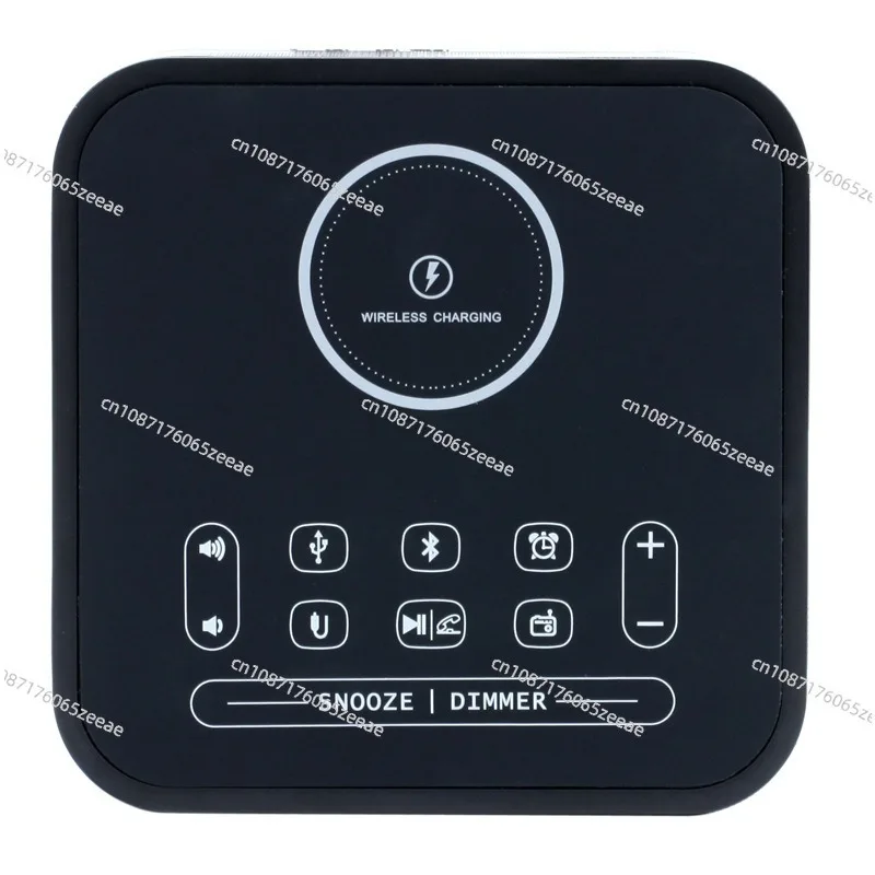 Динамик BT с беспроводной зарядкой 2024 будильником и радио D2 Qi