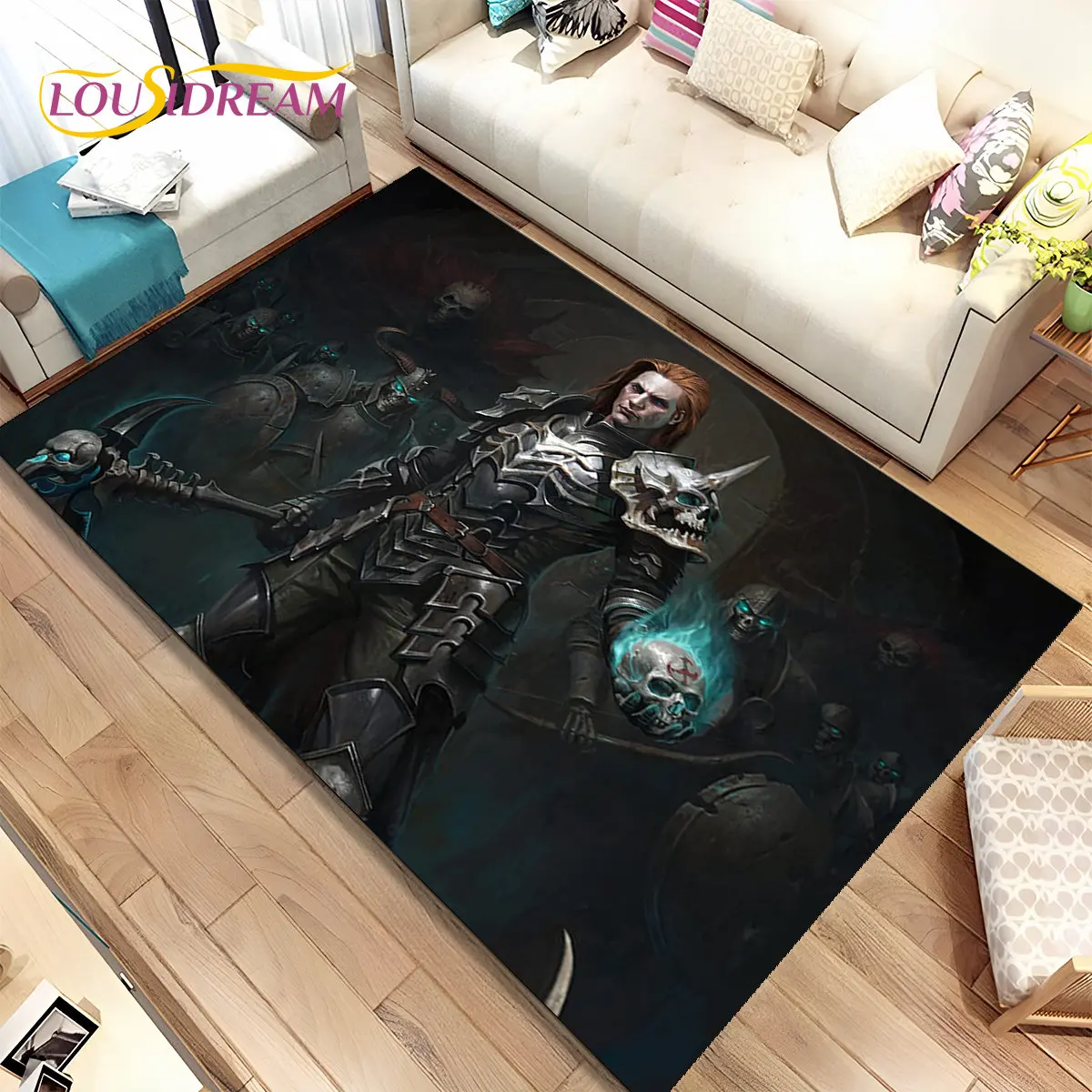 

3D HD Диабло игровой мультяшный коврик, ковер для дома, гостиной, спальни, дивана, Декор, детский игровой нескользящий напольный коврик
