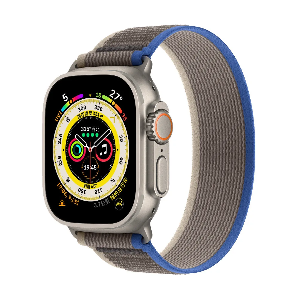 Nylon Strap For Apple Watch Series 8 Ultra Bands 45mm 49mm Sport Watchband 44 41 40 42 38mm Wristband for Iwatch 7 SE 6 5 3 2 1