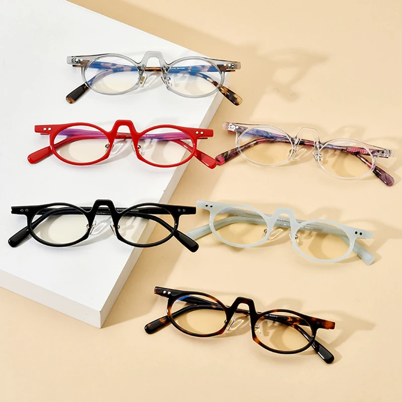 

High Quality Men Vintage Small Acetate Frame Reading Glasses Women Retro Presbyopia Reader Eyeglasses Eyewear +1.25 +1.75 +2.25
