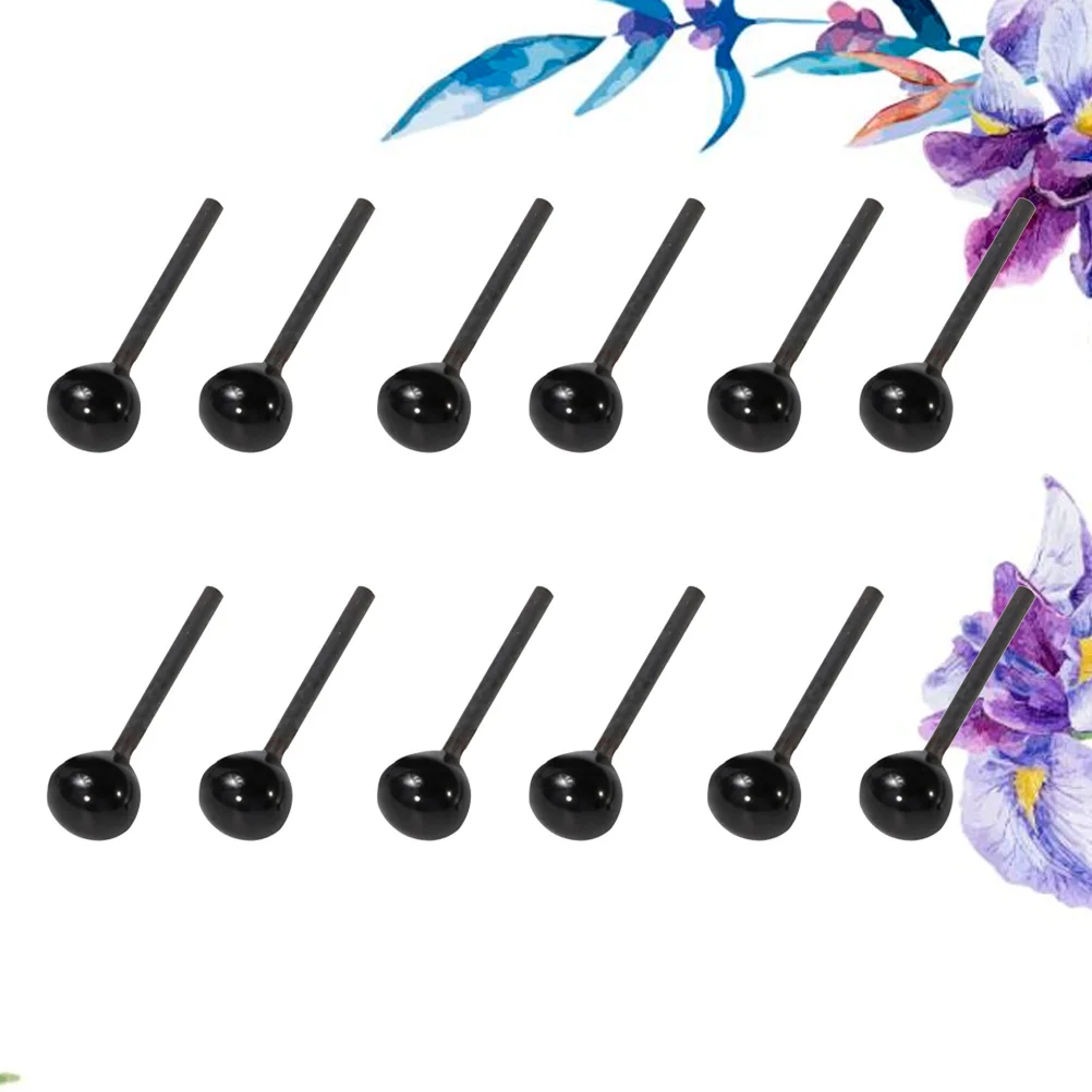 50 Pairs DIY Animal Eyes Black Eye Glass for Plush Toy Scrapbooking Crafts Projects-2mm eyes