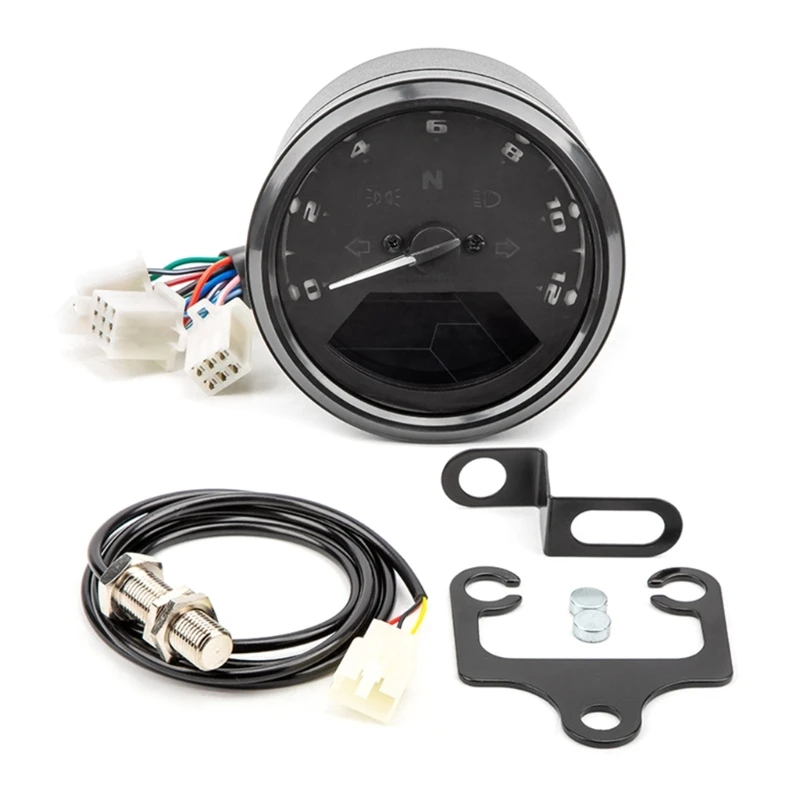 

Motorcycle Odometer GaugeIndicator Alarm Light Display Speedometer 12V For CG125 Drop Shipping