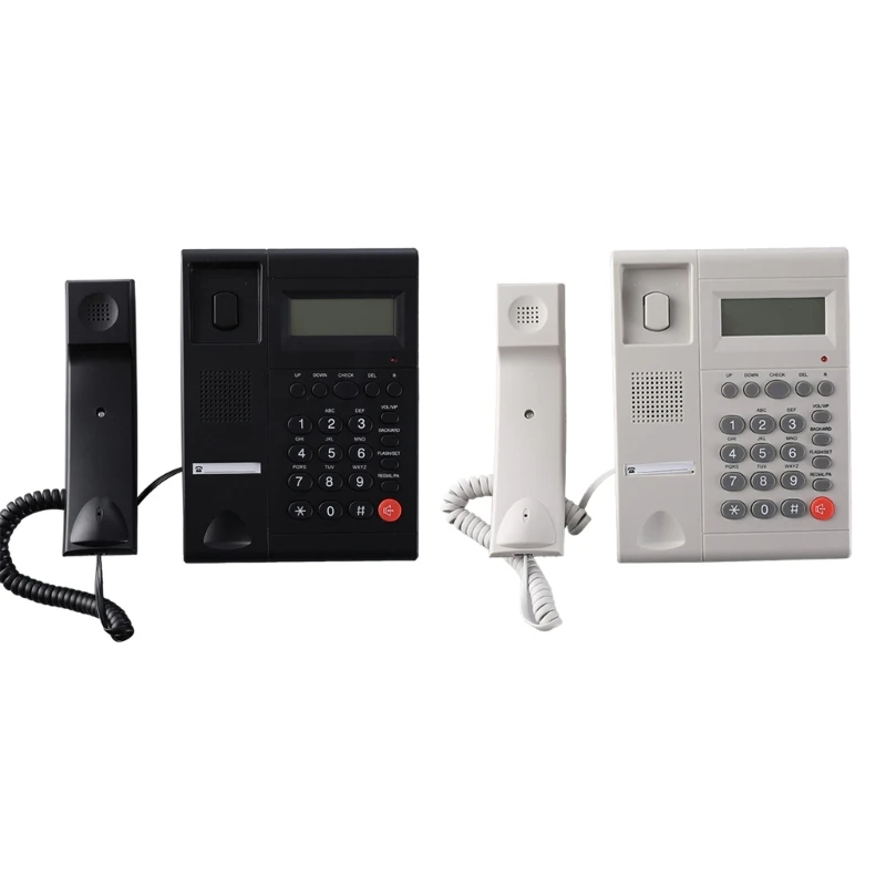 Corded Landline Phone Big Button Household Hotel Business Desktop Landline Telephone with LCD Display KX-T2015