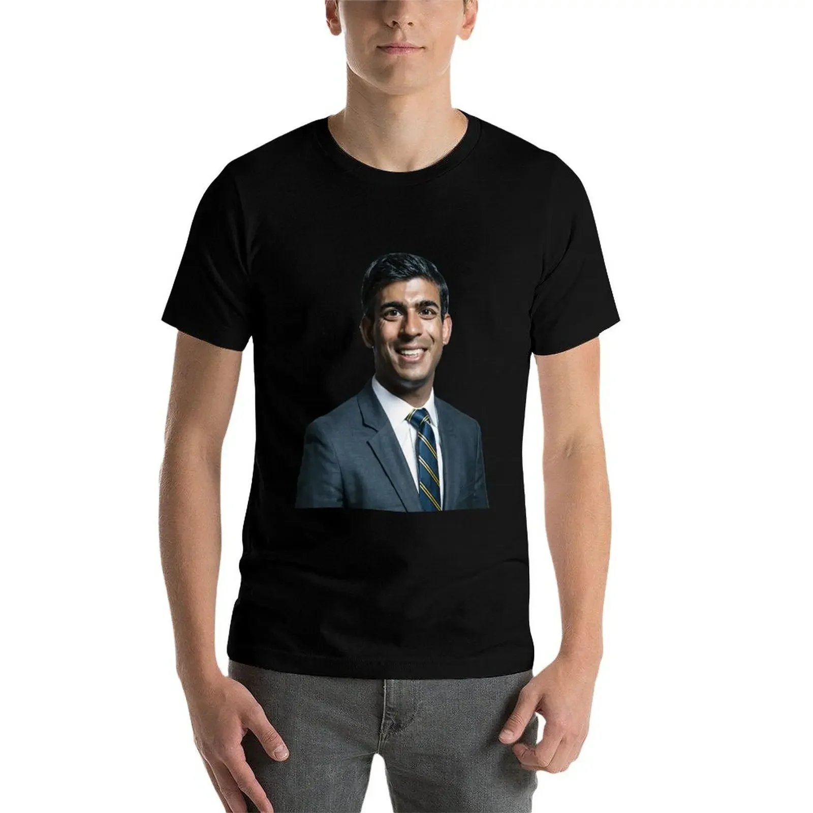 Футболка Rishi Sunak с графическим рисунком необходимая футболка милые топы мужская