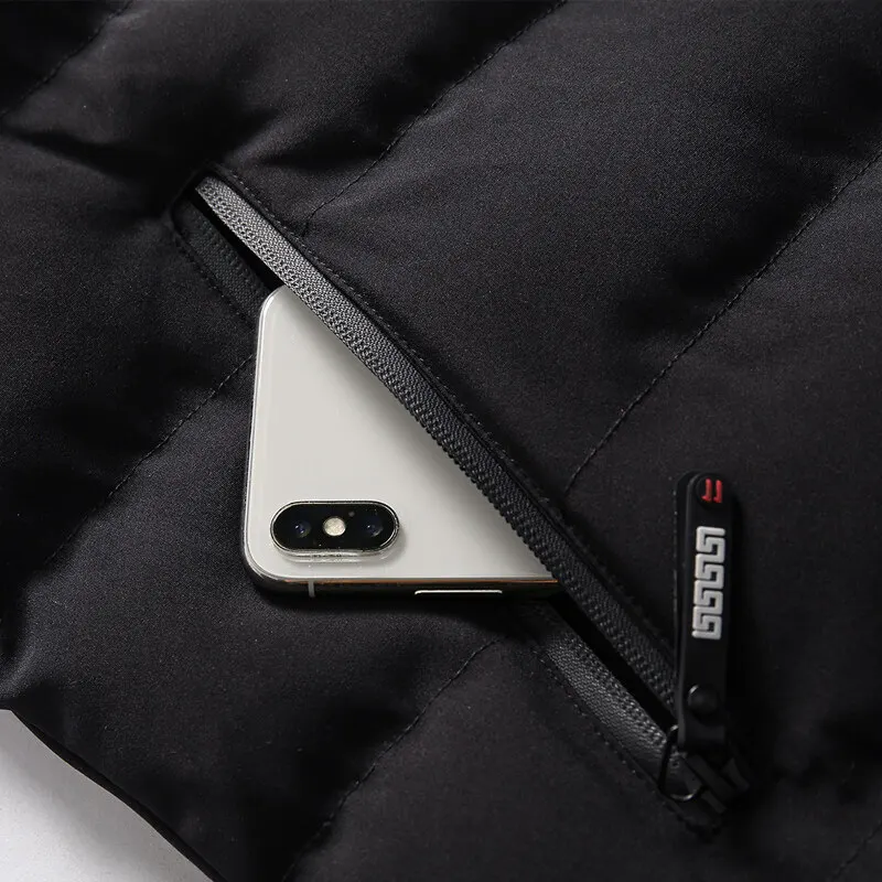 EOENKKY/Men's Vest Jacket Winter Waterproof Warm Sleeveless Men Jacket Fashion Hooded Casual Vest Men Thicken Waistcoat M-4XL