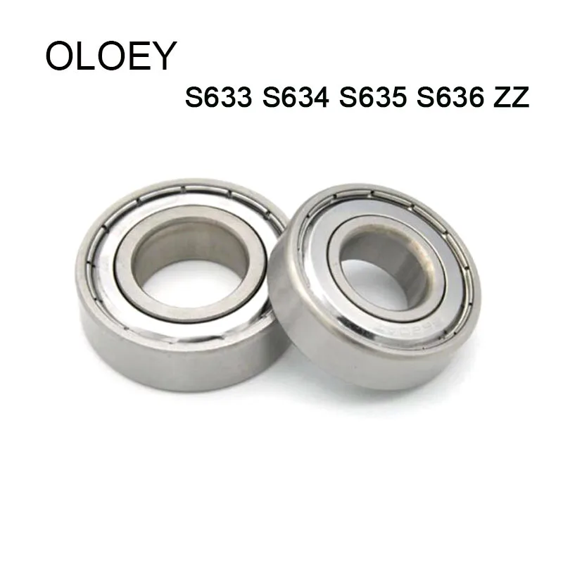 

OLOEY 10PCS Free Shipping Stainless Steel Deep Groove Ball Bearing S633ZZ S634ZZ S635ZZ S636ZZ ABEC-5 Roller Skates Bearings