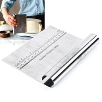 1pc stainless steel bake tool scraper scraping panel with scale cake cutting board bakeware kitchen baking pastry tools