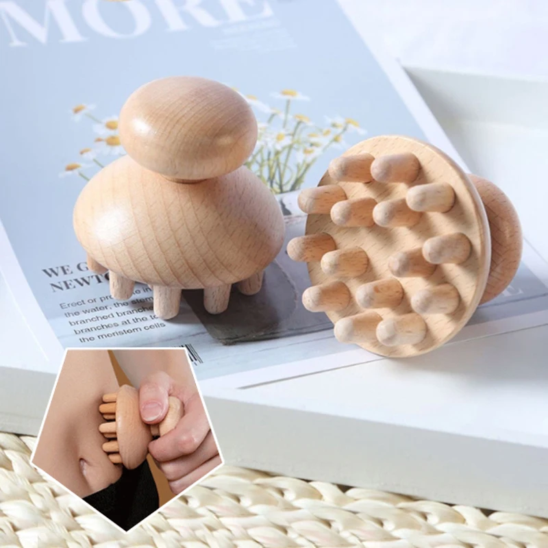 Деревянная щетка в форме осьминога очищающая меридианы и коллабораторы эфирное