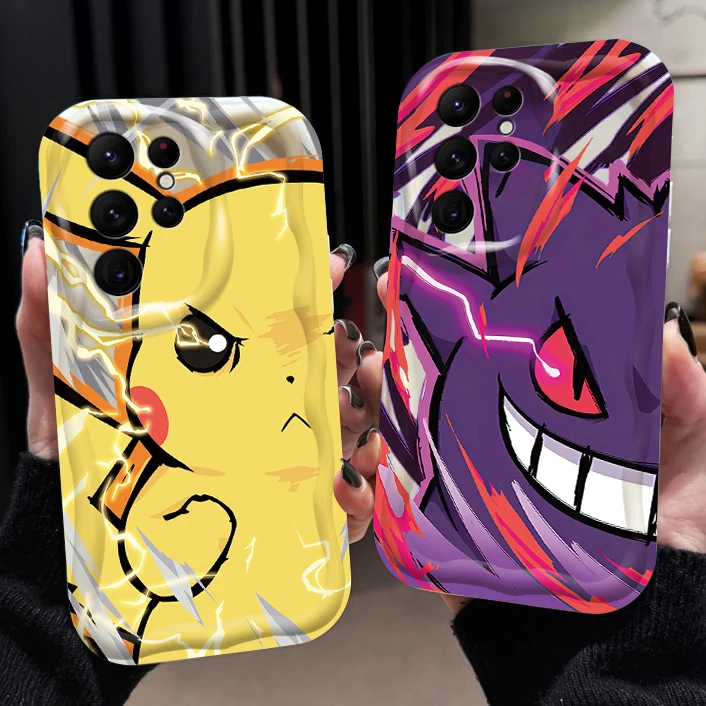 Чехол для телефона Pokemon Pikachu Gengar чехол Samsung Galaxy S24 Ultra S23 S22 Plus S21 S20 FE A25 A55 A35 A15 A16 A05 A05S