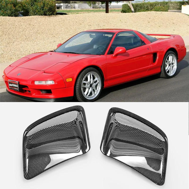 

For Honda 91-05 NSX NA1 NA2 OE Style Carbon Fiber Side Intake Duct Air Vents Pair Glossy Finish Exterior Body Kit