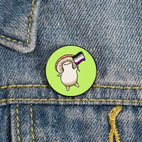 happy asexual pride mushroom pin custom brooches shirt lapel teacher tote bag backpacks badge gift brooches pins for women