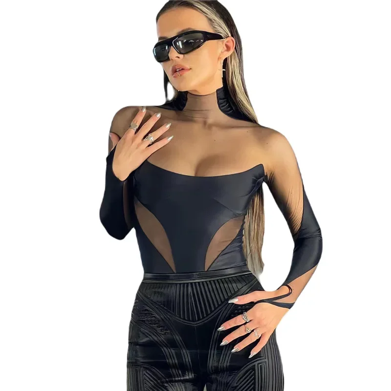 Модный сексуальный женский облегающий трикотаж с длинными рукавами весна-лето