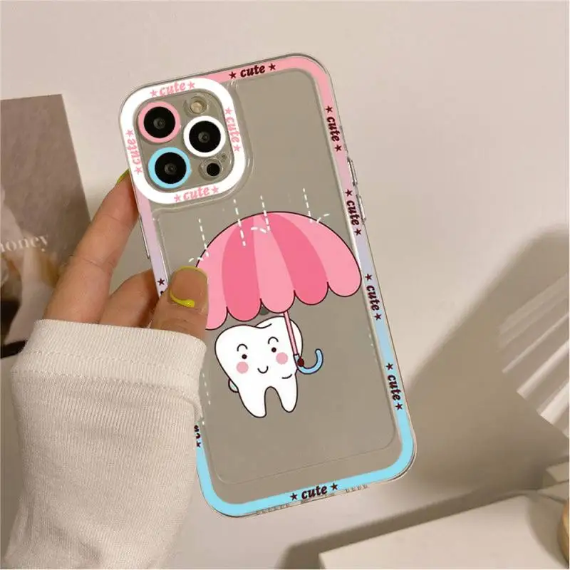 Cute Wisdom Teeth Tooth Phone Case for iPhone 11 12 13 Mini Pro Max 14 Pro Max Case shell