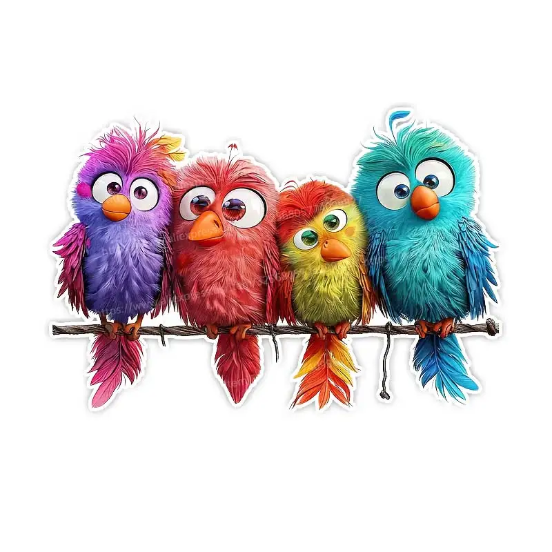 Автомобильная наклейка с изображением птиц и животных, самоклеящаяся наклейка для автомобильного заднего окна и бампера, водонепроницаемая наклейка SH616