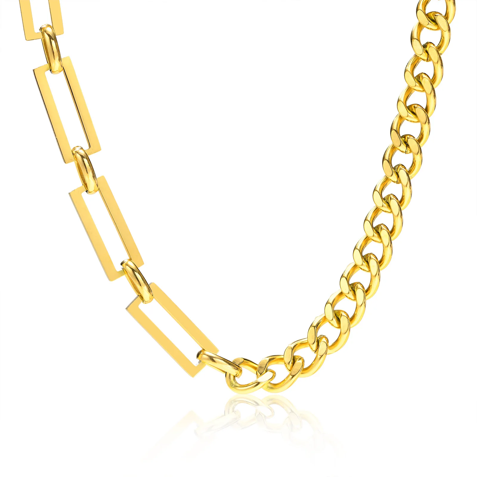 

316L Stainless Steel Chain Necklace, Blod Chunky Collar,moderen Hyperbole Street Chic Jewelry