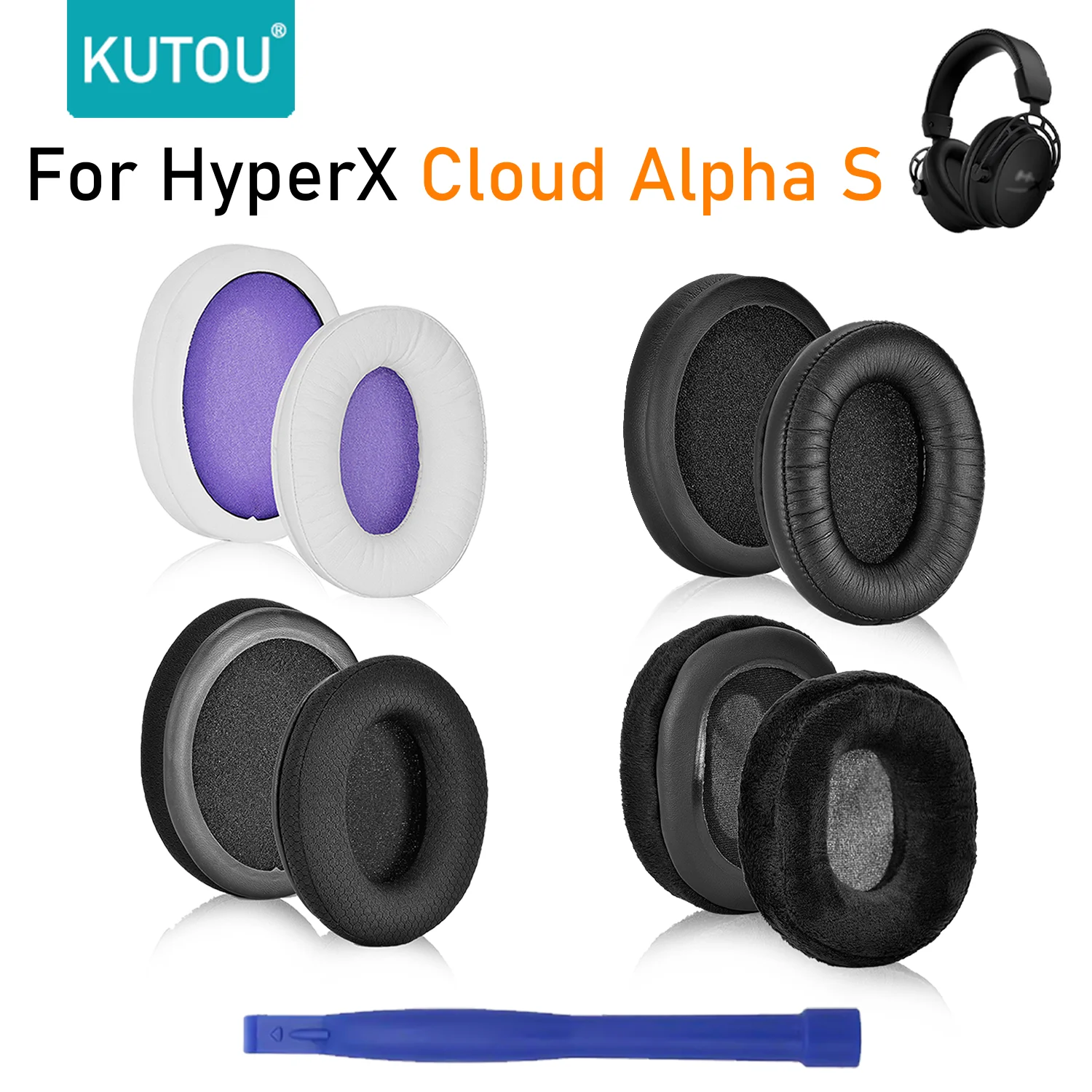 

KUTOU Replacement Earpads For Kingston HyperX Cloud ii Alpha Stinger Flight Headphone Earpad Ear Pads Cushion Cover Foam Ear Pad