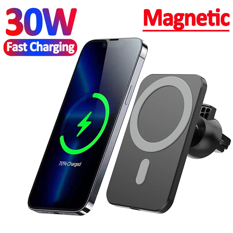 

Magnetic Fast Car Wireless Charger Car Phone Holder Stand for iPhone 13 12 Pro Max Macsafe Wireless Charging Qi Car Chargers