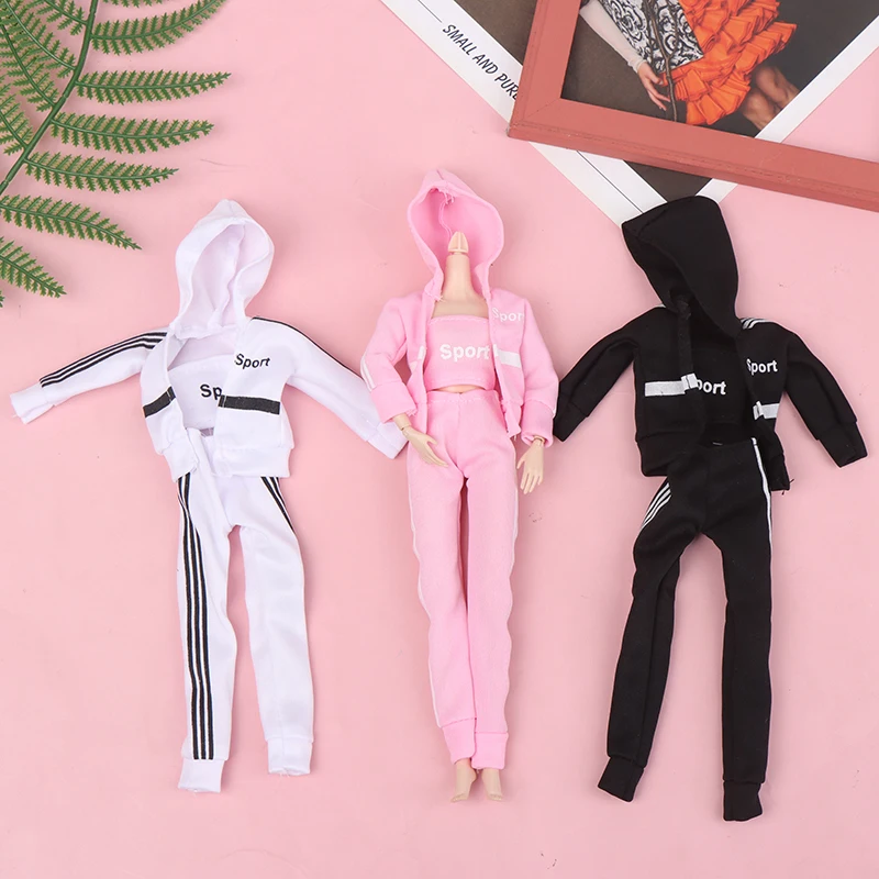 

3Pcs/set Fashion Sportswear For 1/6 30cm Dolls Outfit Accessories Dollhouse Toys