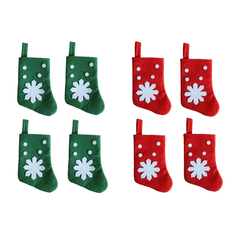 

Christmas Snowflake Sock Knife Fork Holder Festival Holiday Party Desk