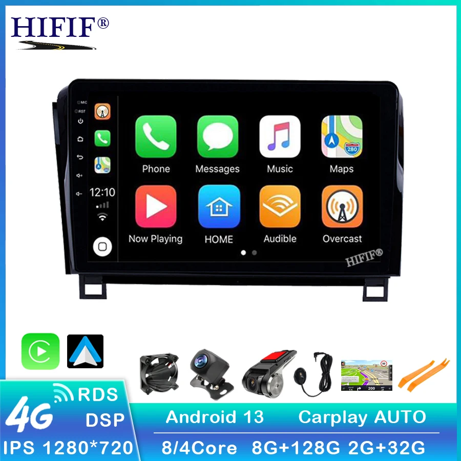 

10-дюймовый Автомобильный GPS-навигатор для Toyota Tundra 2007-2013 Sequoia 2008-2018 аудио автомобильное радио стерео Android 13