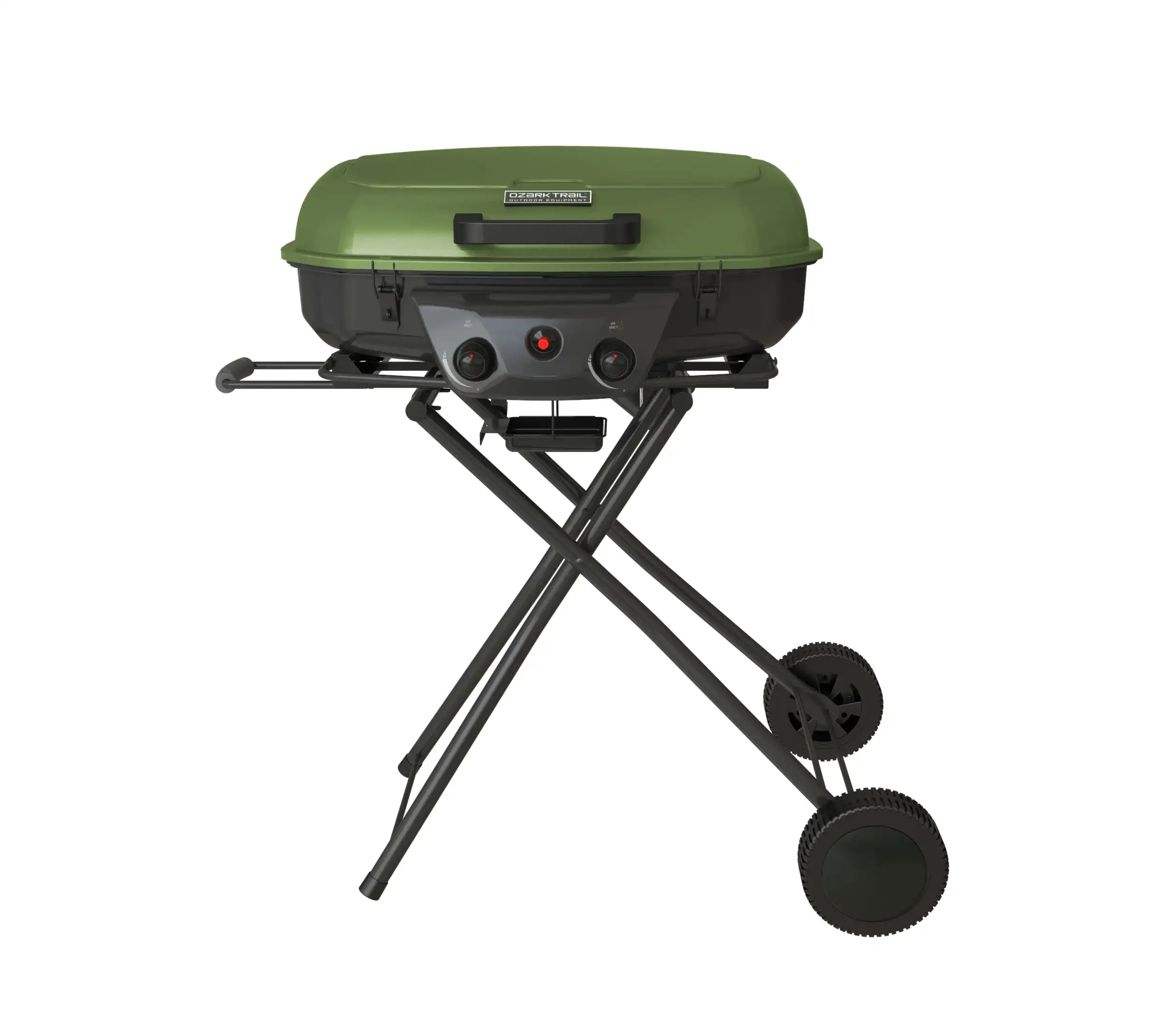 

2 Burner Portable 2 in 1 Gas Griddle/Grill with Folding Cart