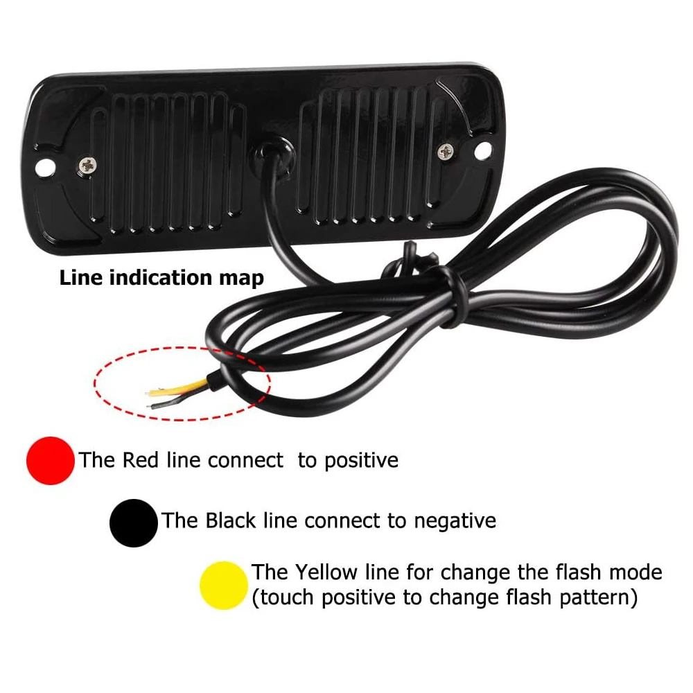 20 светодиодов стробоскопическая боковая сигнальная лампа аварийная мигающая