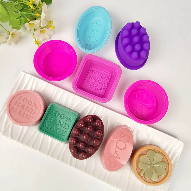 1 отверстие 3D силиконовая форма для мыла овальной формы массажная терапия бар
